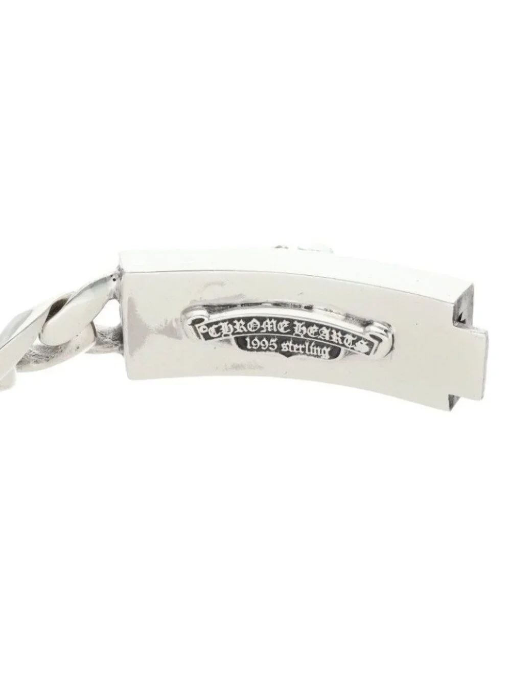 Chrome Hearts ID Dagger ID Classic Link Silver Bracelet